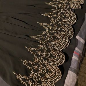 NWT black fancy shift dress